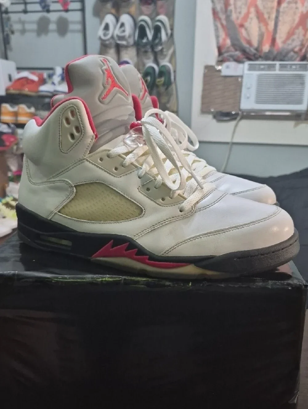 SAMPLE Air Jordan 5 Retro 'Fire Red' (2013) Mens 14 EUC